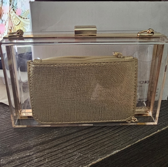 Fashion Nova Clear Box Clutch PVC - Picture 6 of 7